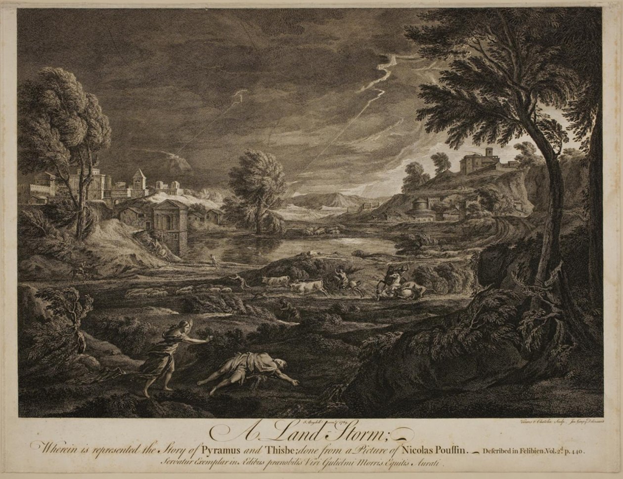 Venkovská bouře. Pyramus a Thisbe od Francois Vivares