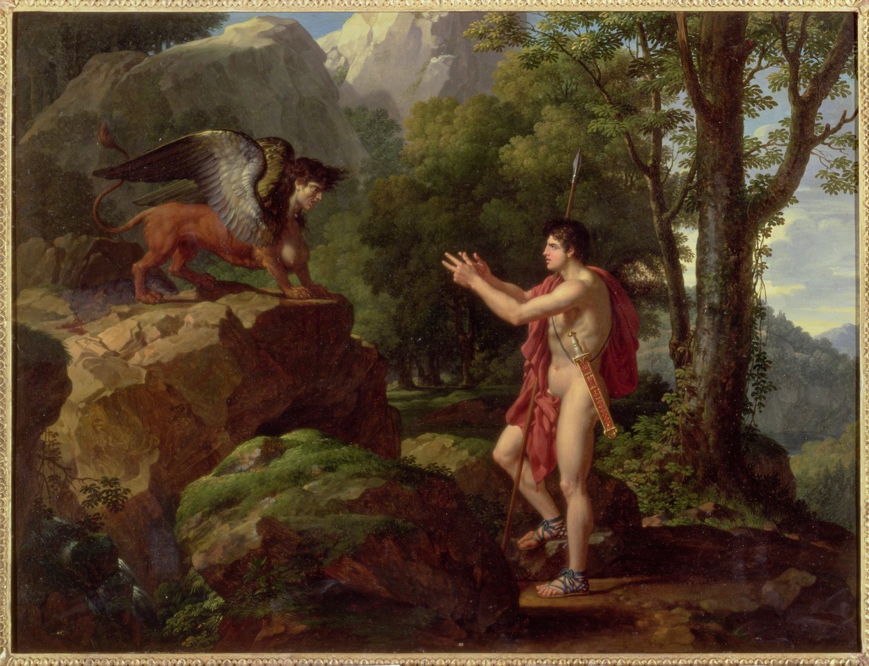 Oidipus a Sfinga, kolem 1806-08 od Francois Xavier Fabre