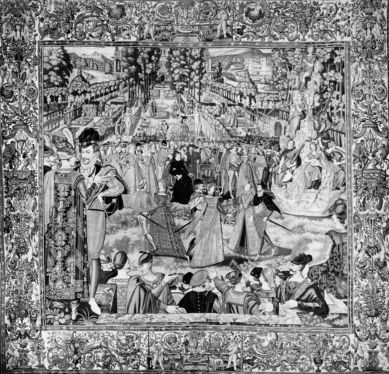 Festival na počest polských velvyslanců za přítomnosti Catherine de Medici (1519-89) a Henri III (1551-89) od Francois after Quesnel