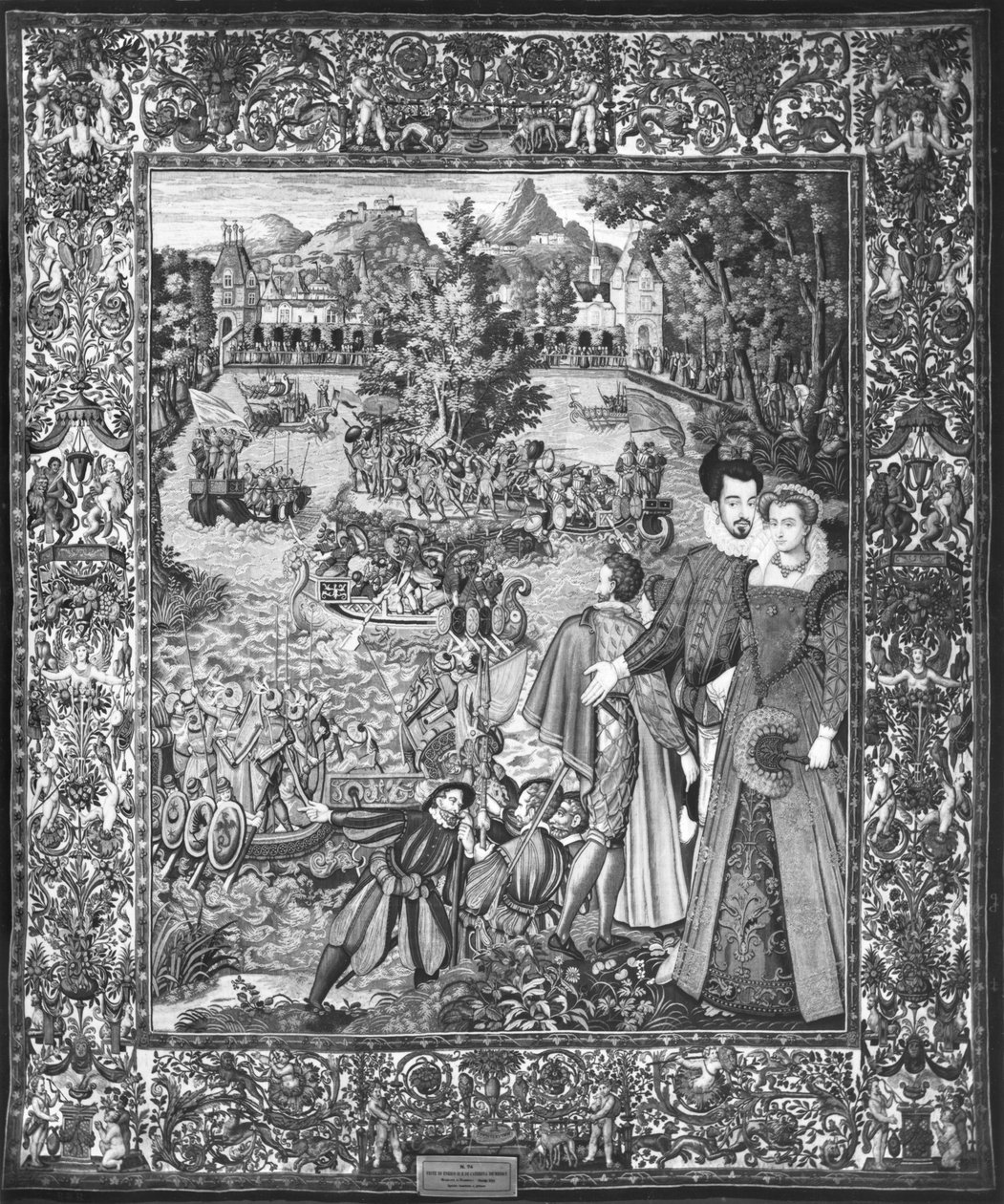 Vodní festival Jindřicha III. (1551-89) a Louise de Lorraine (1553-1601) Bruselská dílna, kolem 1580 od Francois after Quesnel