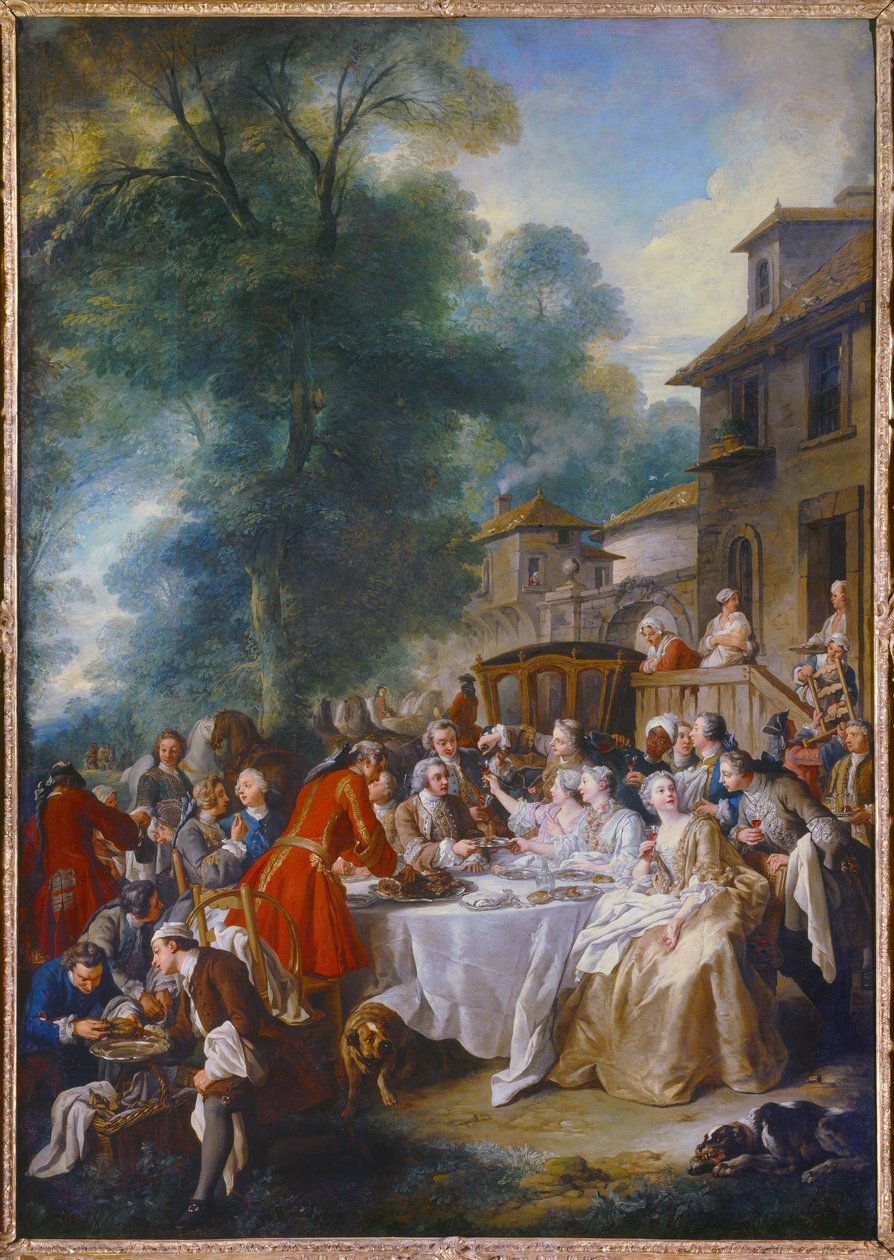Lovecký oběd. Obraz Jean Francois De Troy (1679-1752) od Francois de Troy