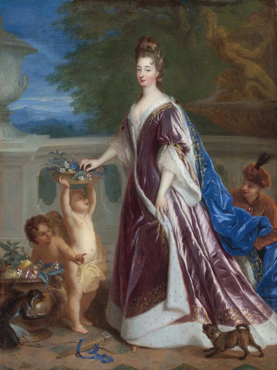 ""Portrét Elisabeth-Charlotte (Elisabeth Charlotte) Bavorské nebo Falcké (1652-1722)"" (Alžběta Charlotte, princezna Palatine) Obraz Francoise de Troy (1645-1730) Soukromá sbírka 17. století od Francois de Troy