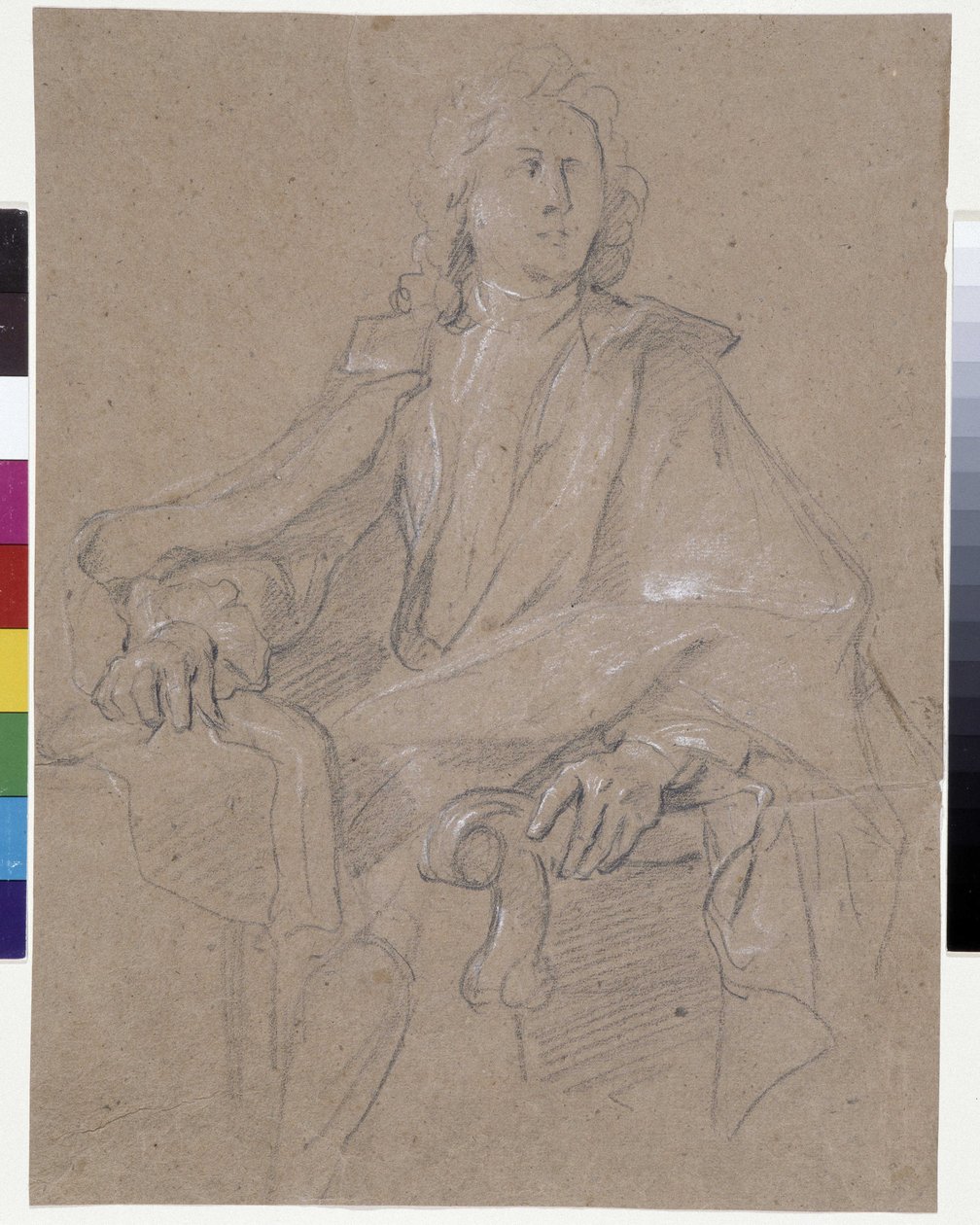 Portrét Julese Hardouina Mansarta (1645-1708) (olej na plátně) od Francois de Troy