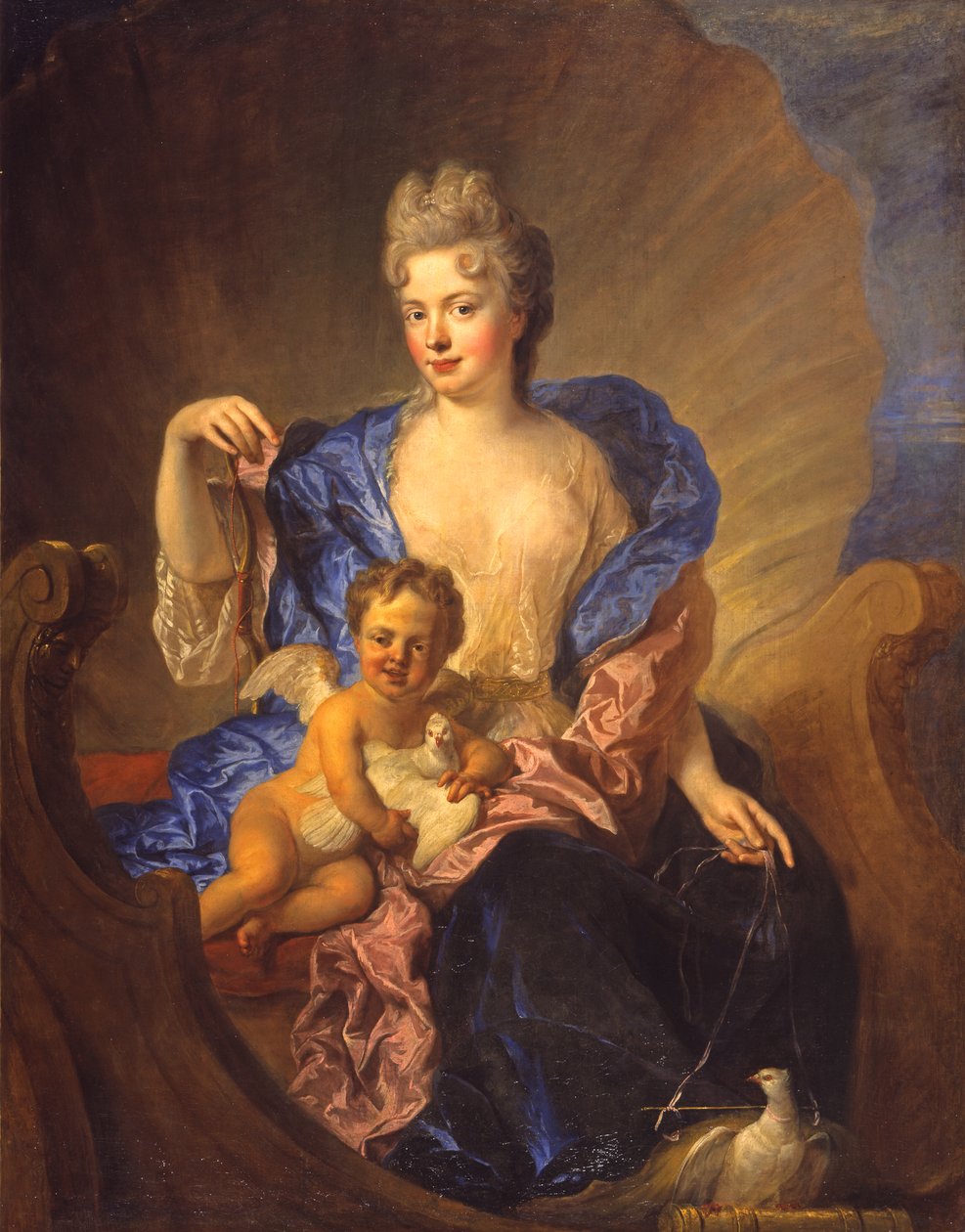 Hraběnka von Cosel a její syn jako Venuše a Amor, cca 1712-1715 (olej na plátně) od Francois de Troy