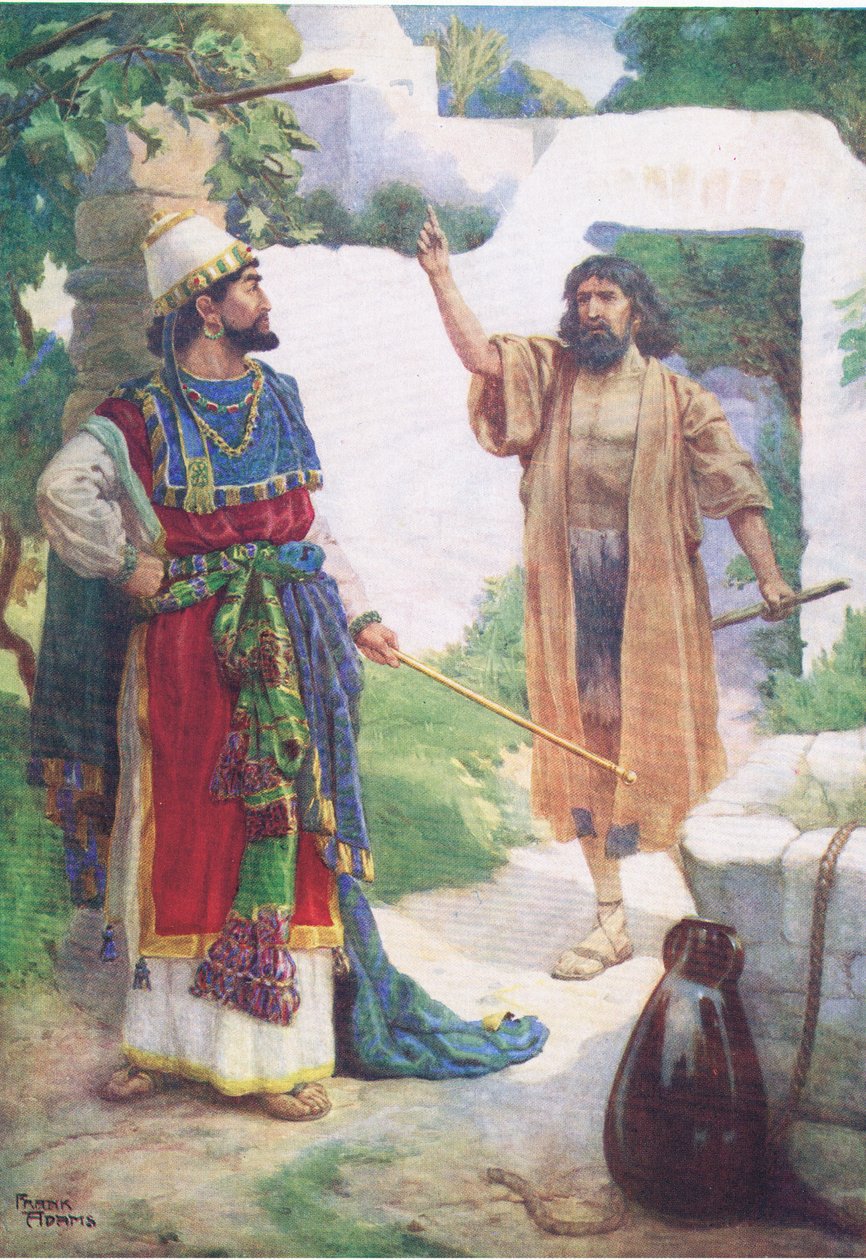 Naboths Vineyard, z The Bible Picture Book vydané Thomasem Nelsonem, c.1950 od Frank Adams