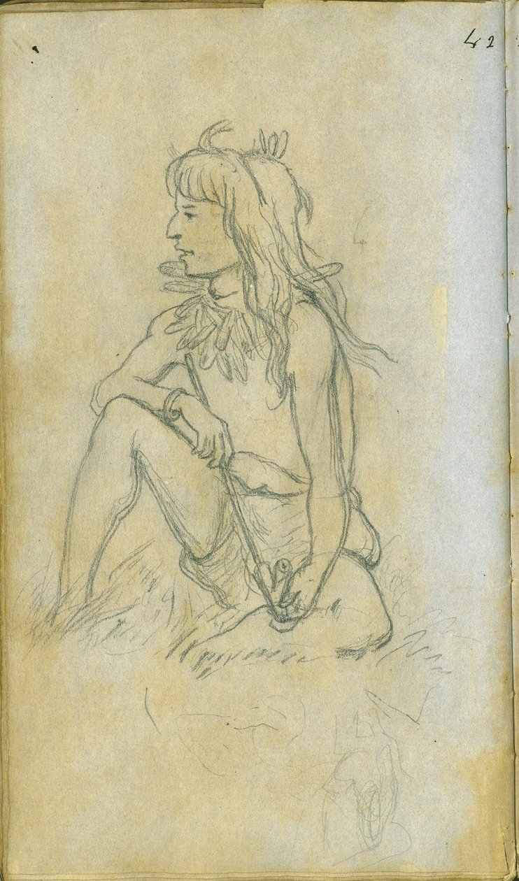 Figurální kresba, 1851 od Frank Blackwell Mayer