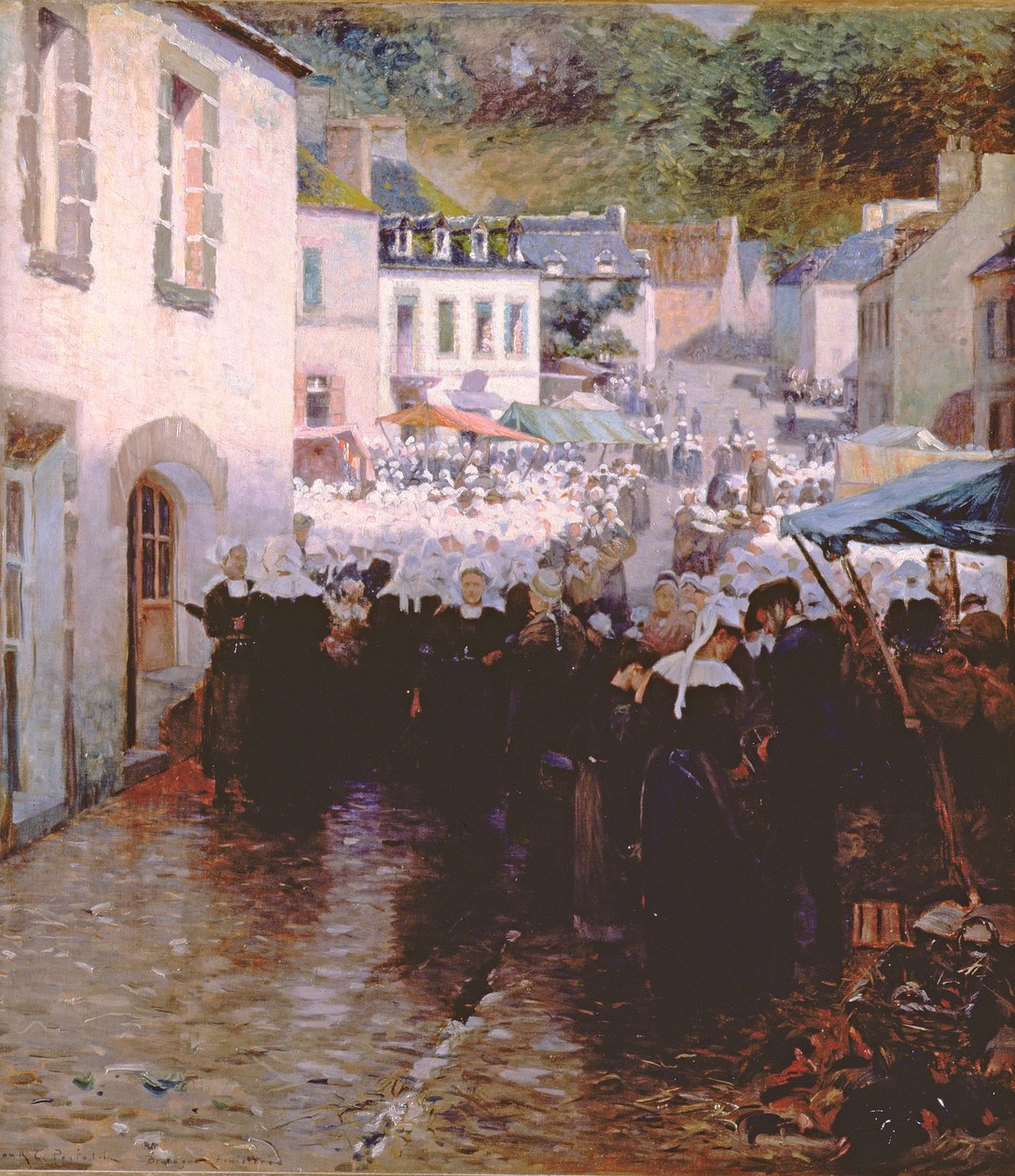 Den bretaňských rolníků v Pont Aven od Frank C. Penfold