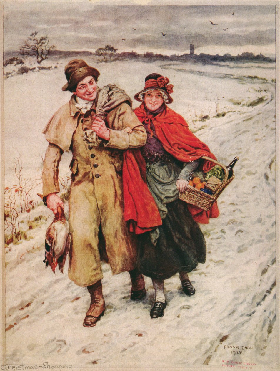 Vánoční nákupy, vánoční přání od Frank Dadd