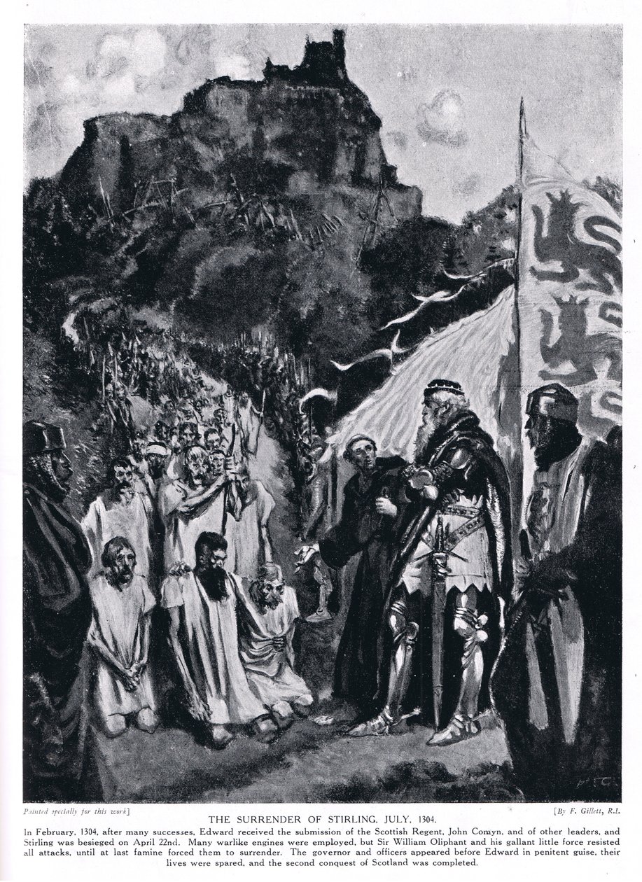 Vzdání se hradu Stirling; Červenec; AD1304, 20. léta 20. století od Frank Gillett