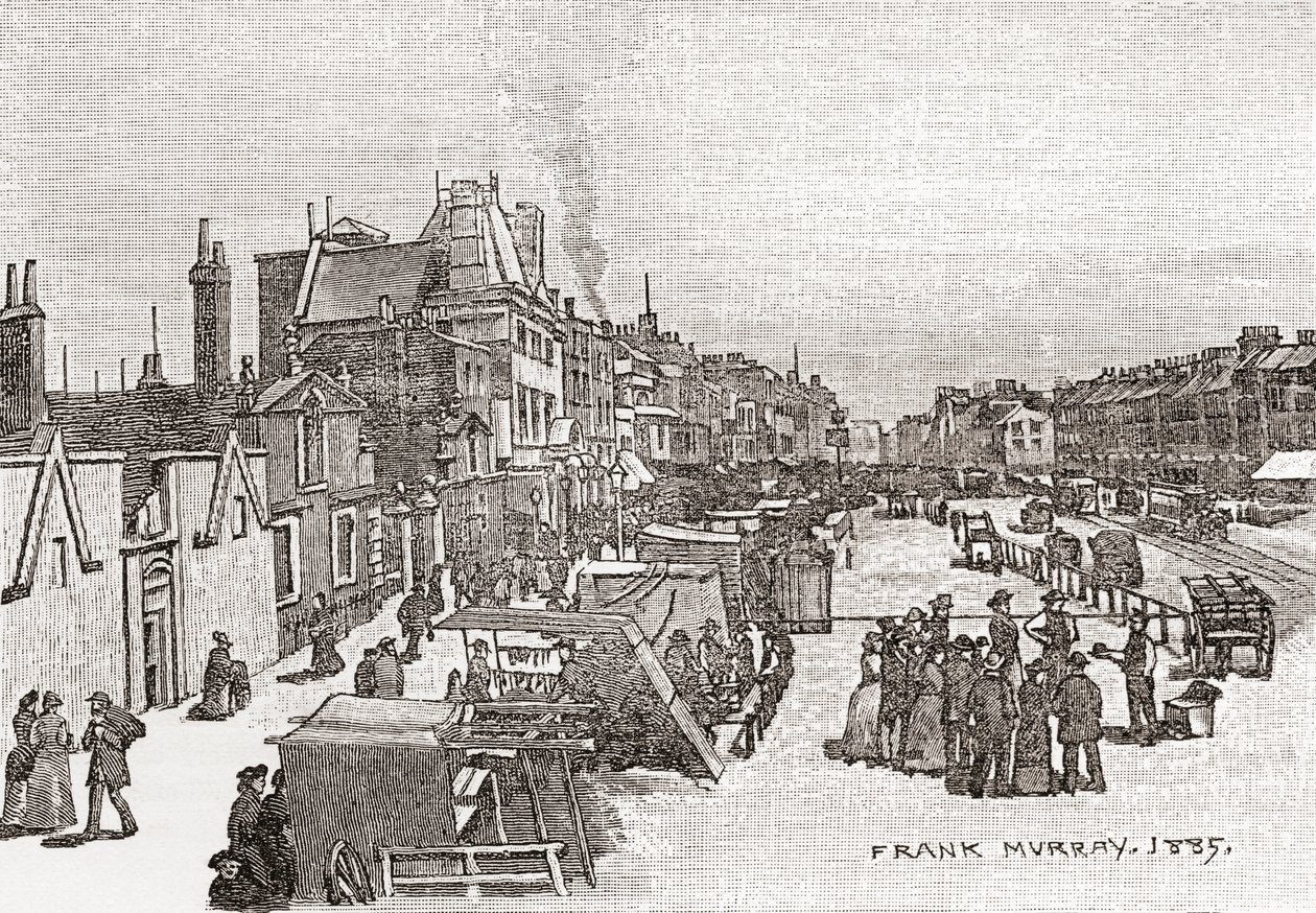 Whitechapel Road, Londýn, Anglie, 1885 od Frank Murray