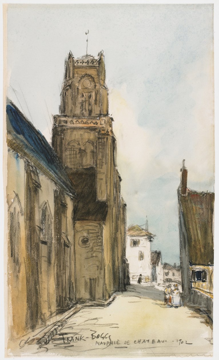 Nauphie de Chatêau, 1902 (čb a grafit na papíře) od Frank Myers Boggs