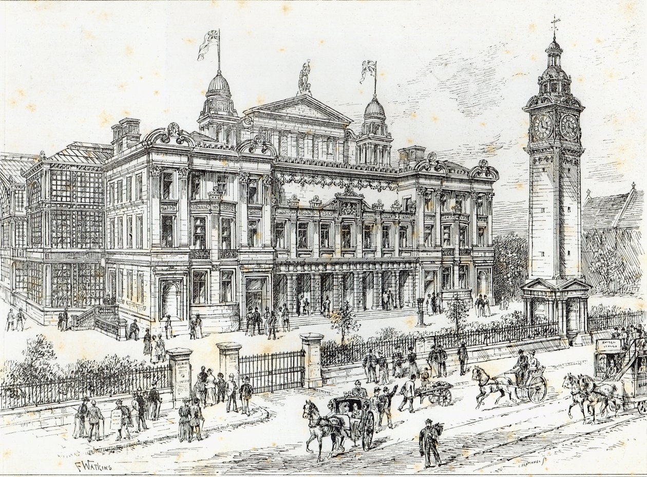 Dokončené budovy Paláce lidu, Mile End Road, East London, z „The Illustrated London News“, 27. června 1891 od Frank Watkins