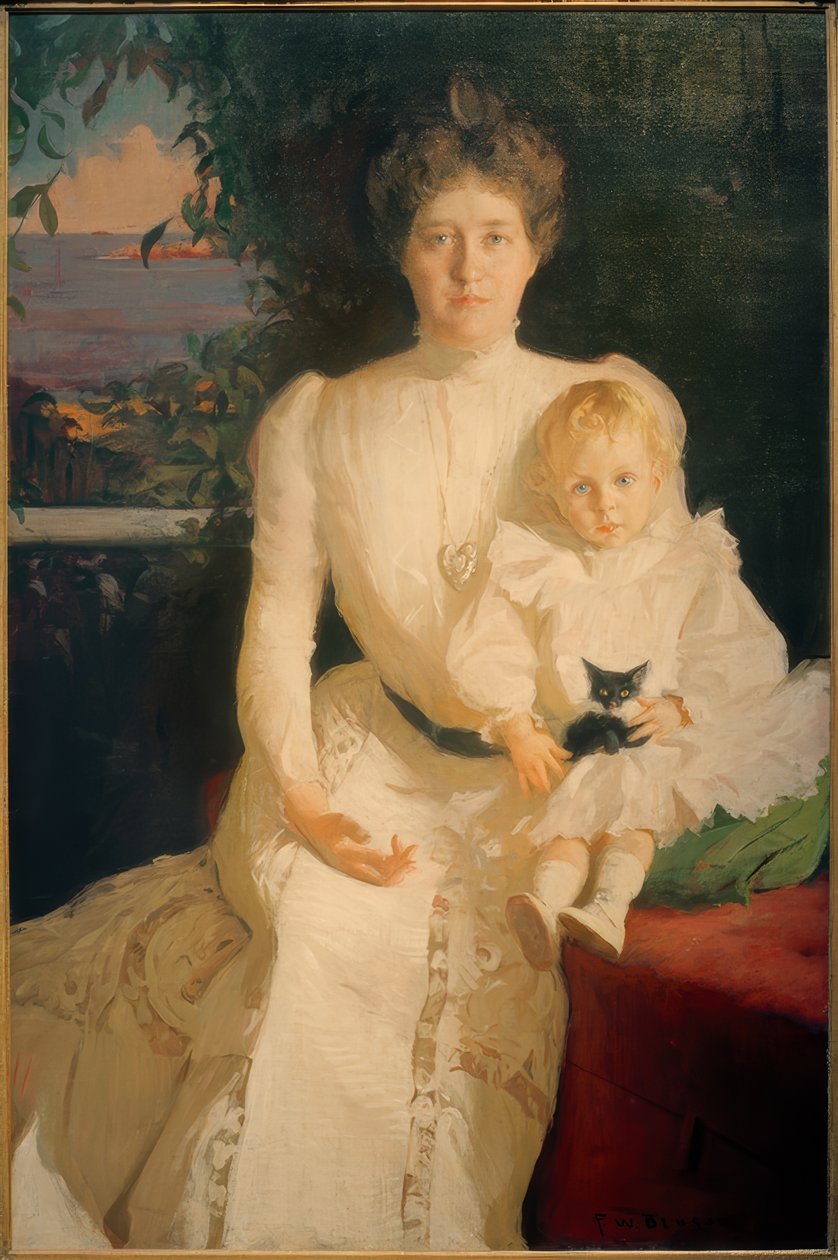 Emma Thaw se synem Alexandrem od Frank Weston Benson