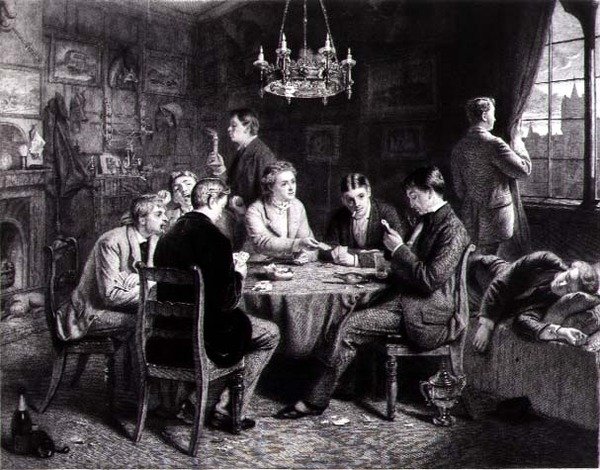 Reverie - A Voice from Far Away, vyryl Robert W. Macbeth (1848-1910) pub. od Thomase McLeana od Frank (after) Dicksee