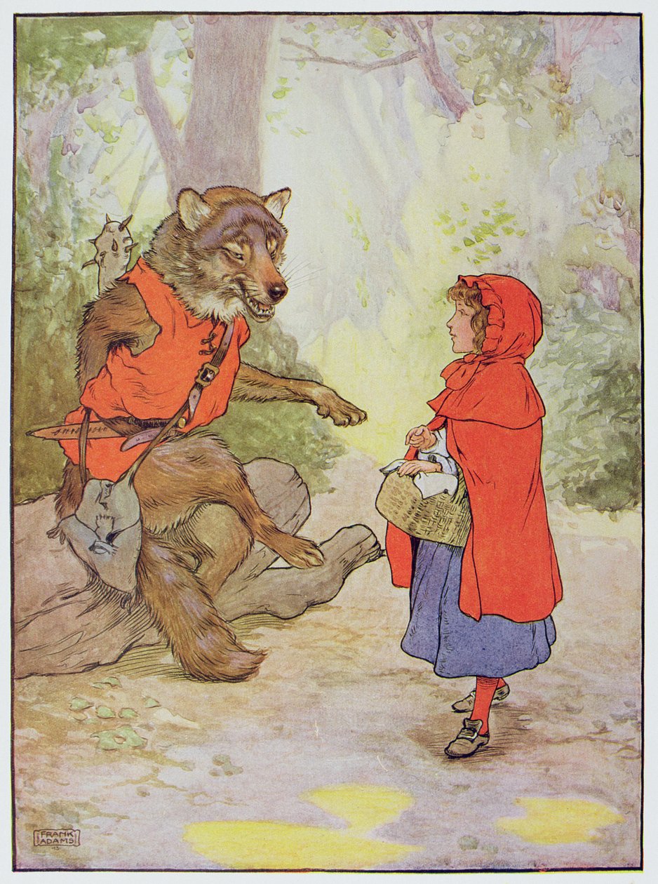 Červená karkulka a vlk, ilustrace z 