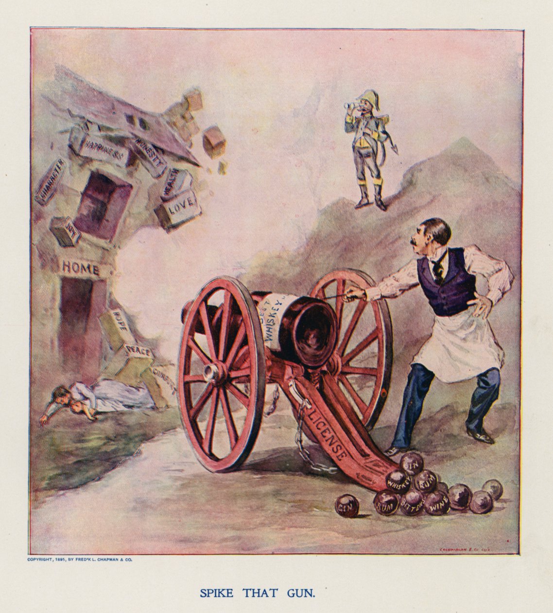 Spike That Gun! (barevná litografie) od Frank Beard