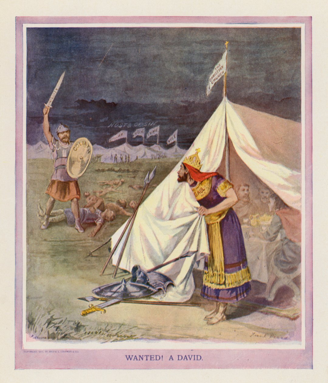 Hledá se! David (barevná litografie) od Frank Beard