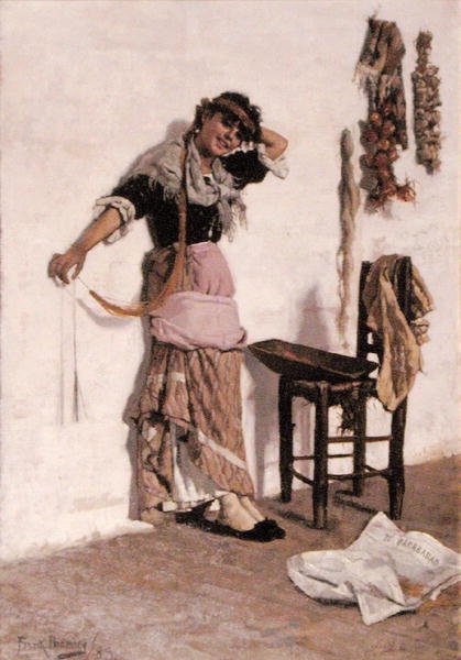 Benátská trhovkyně od Frank Bramley