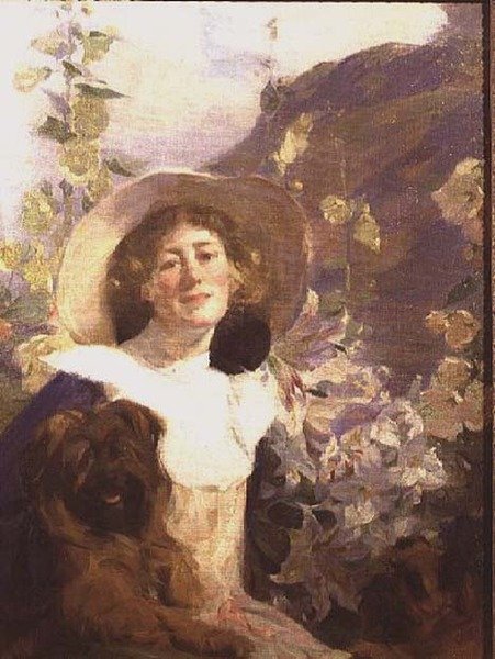 Umělcova žena Katherine od Frank Bramley