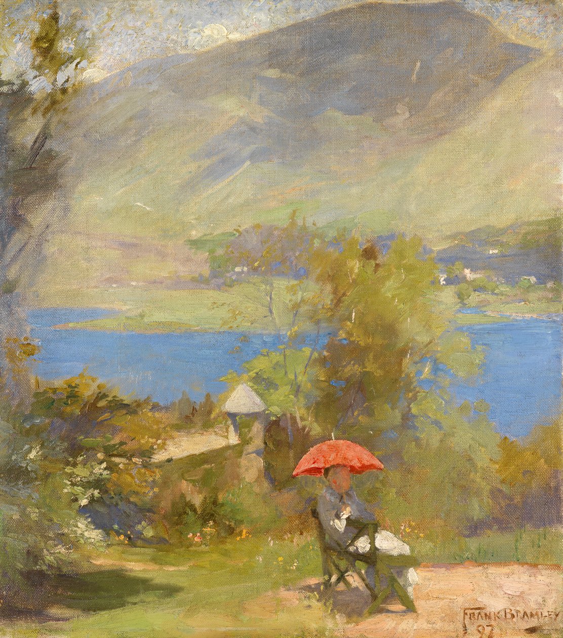 Umělcova žena v Grasmere od Frank Bramley