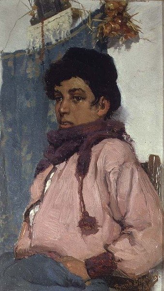 Italský rybářský chlapec od Frank Bramley