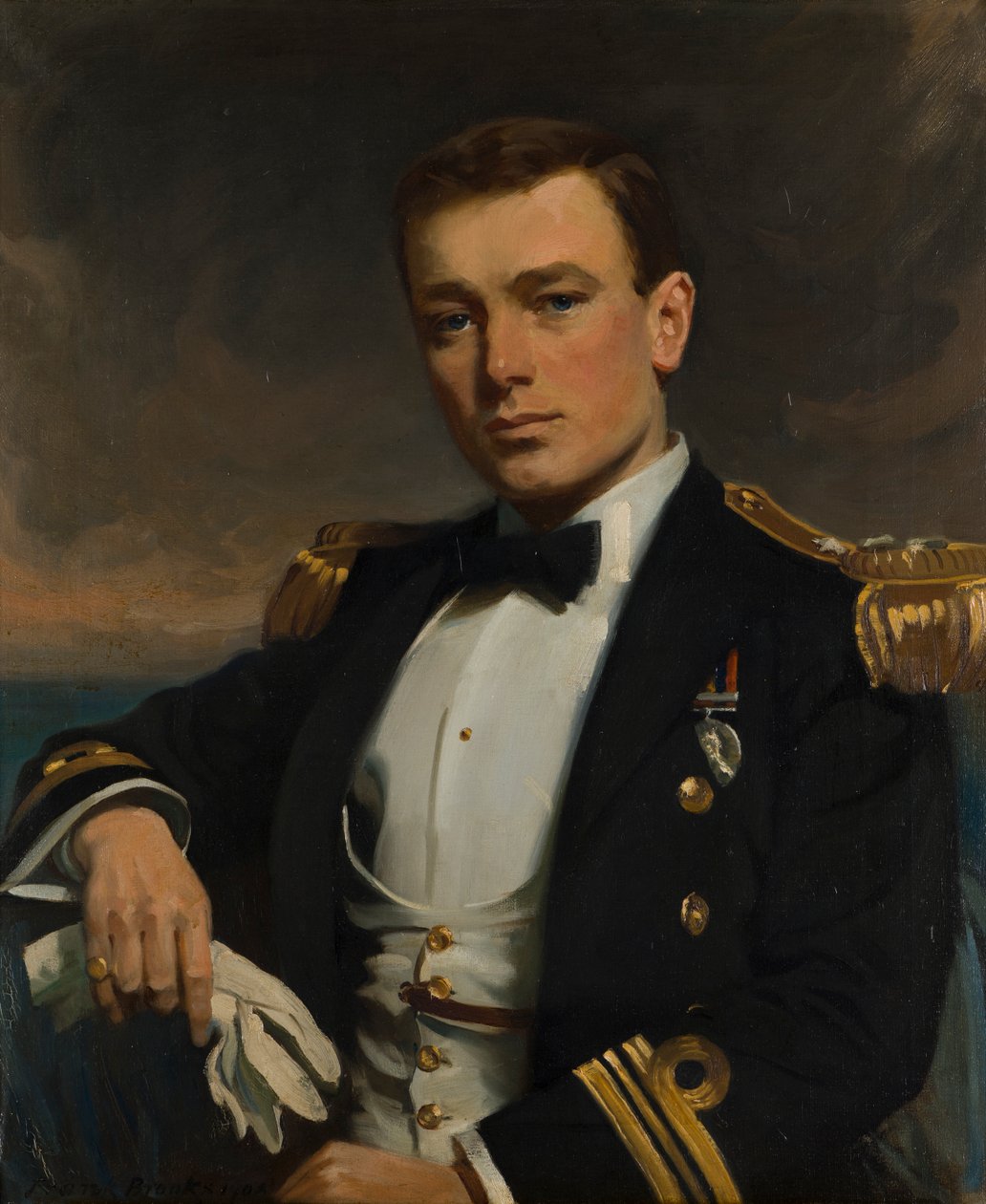 Portrét velitele Hon. Richard Orlando Beaconsfield Bridgeman DSO, kolem roku 1908 (olej na plátně) od Frank Brooks