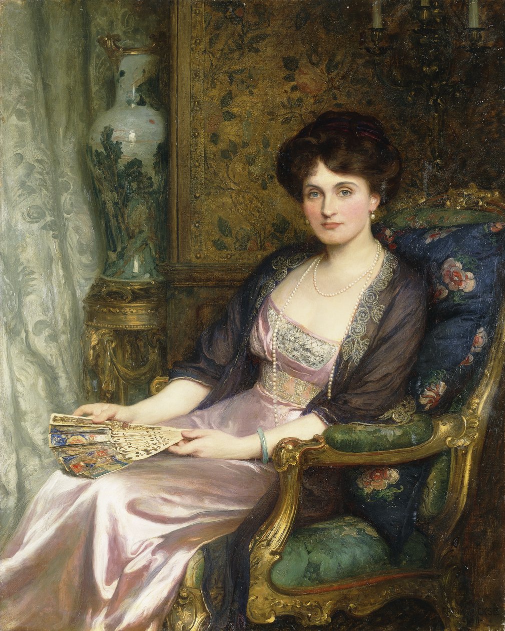 Portrét dámy, o které se říká, že je umělcovou manželkou, 1911 od Frank Dicksee