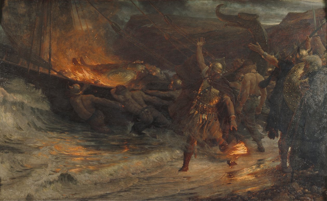 Pohřeb Vikinga od Frank Dicksee