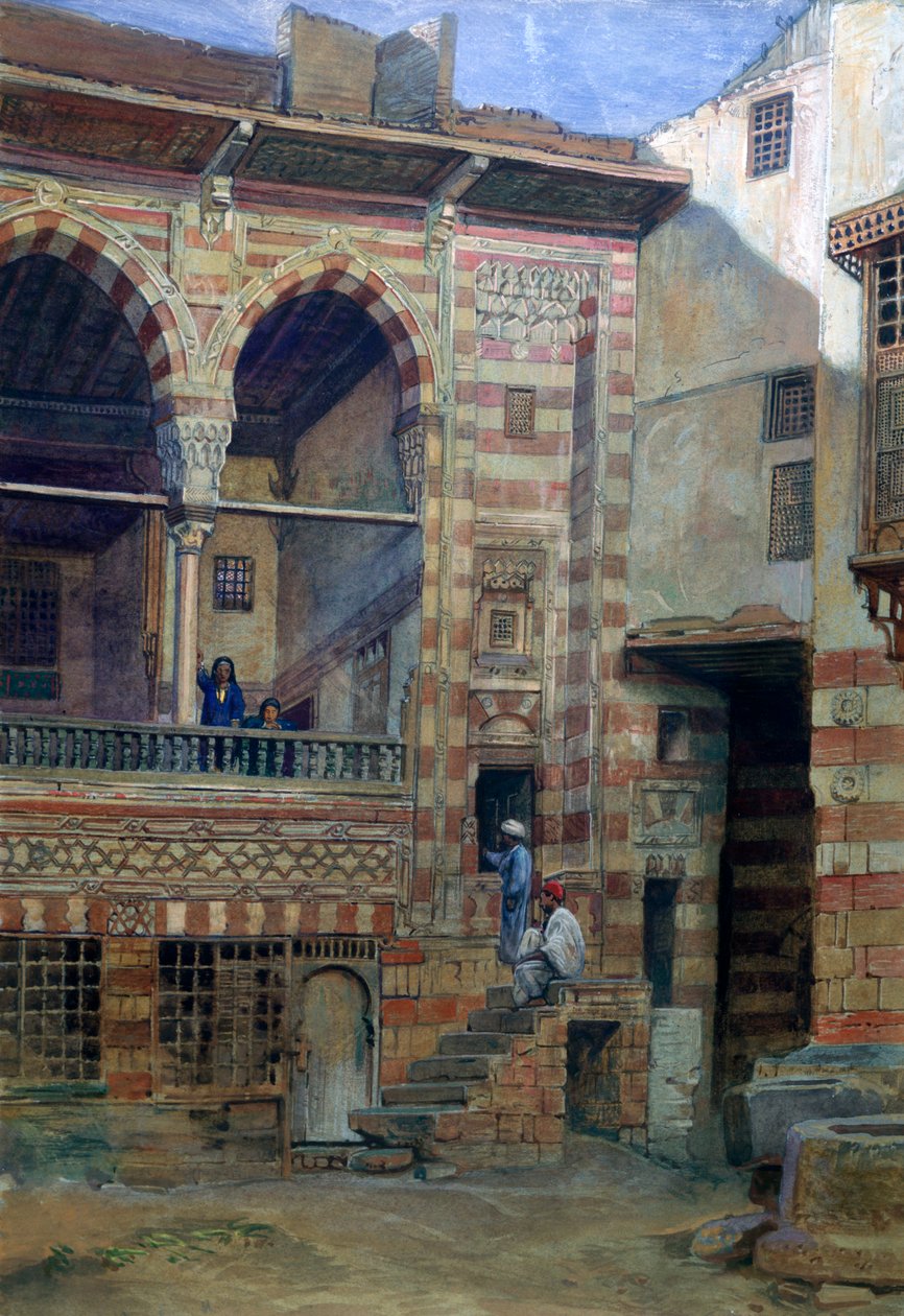 Nádvoří v domě Sheikh Sadat, Káhira, 1873 od Frank Dillon