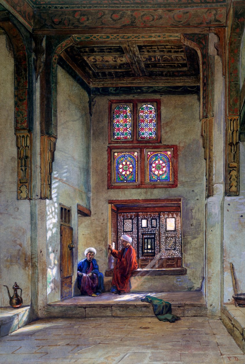 Přijímací místnost, Memlook Radnau Beys House, Káhira, 1873 od Frank Dillon