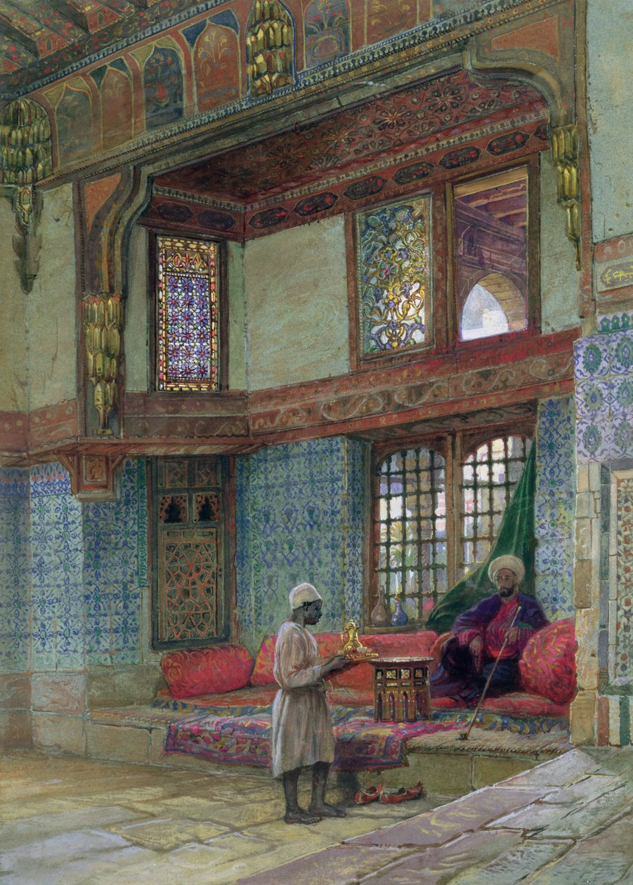 Výklenek v přijímací místnosti v domě Mufti Sheik El Mahadi, Káhira (wc na papíře) od Frank Dillon