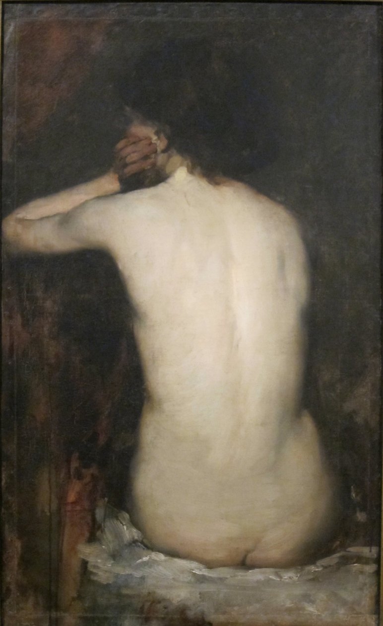 "Akt na zádech, studie", Frank Duveneck, Cincinnati Art Museum od Frank Duveneck