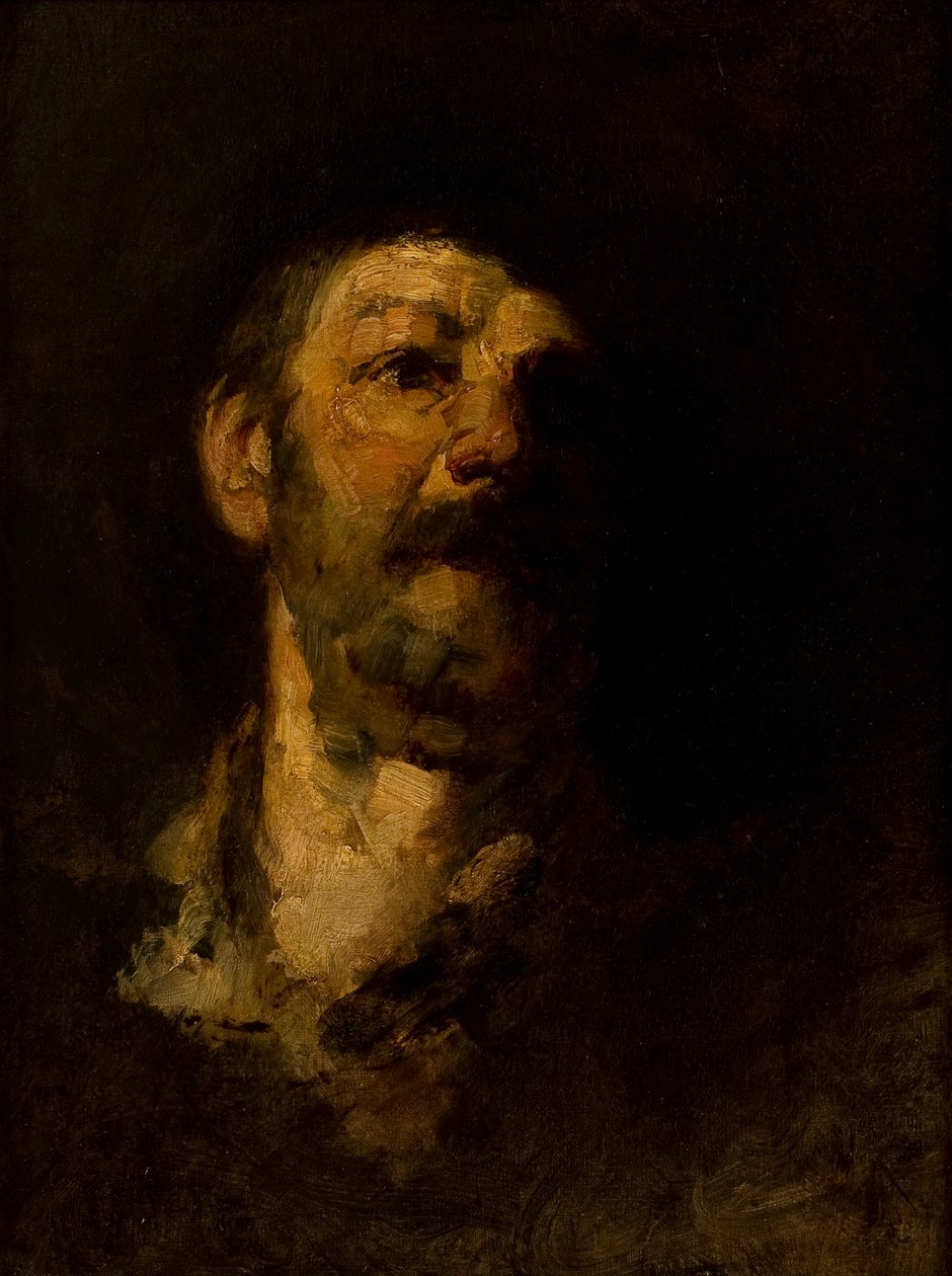 Studie Hlava, muž s kloboukem od Frank Duveneck