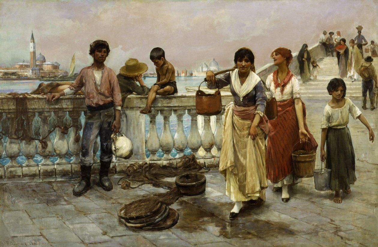 Nositelé vody, Benátky od Frank Duveneck
