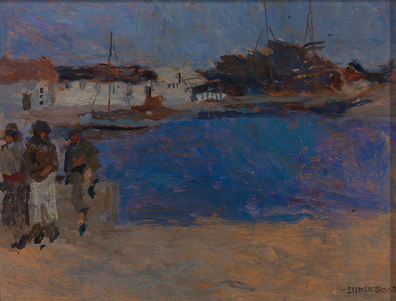 Pobřeží kolem Cherbourgu od Frank Edwin Scott
