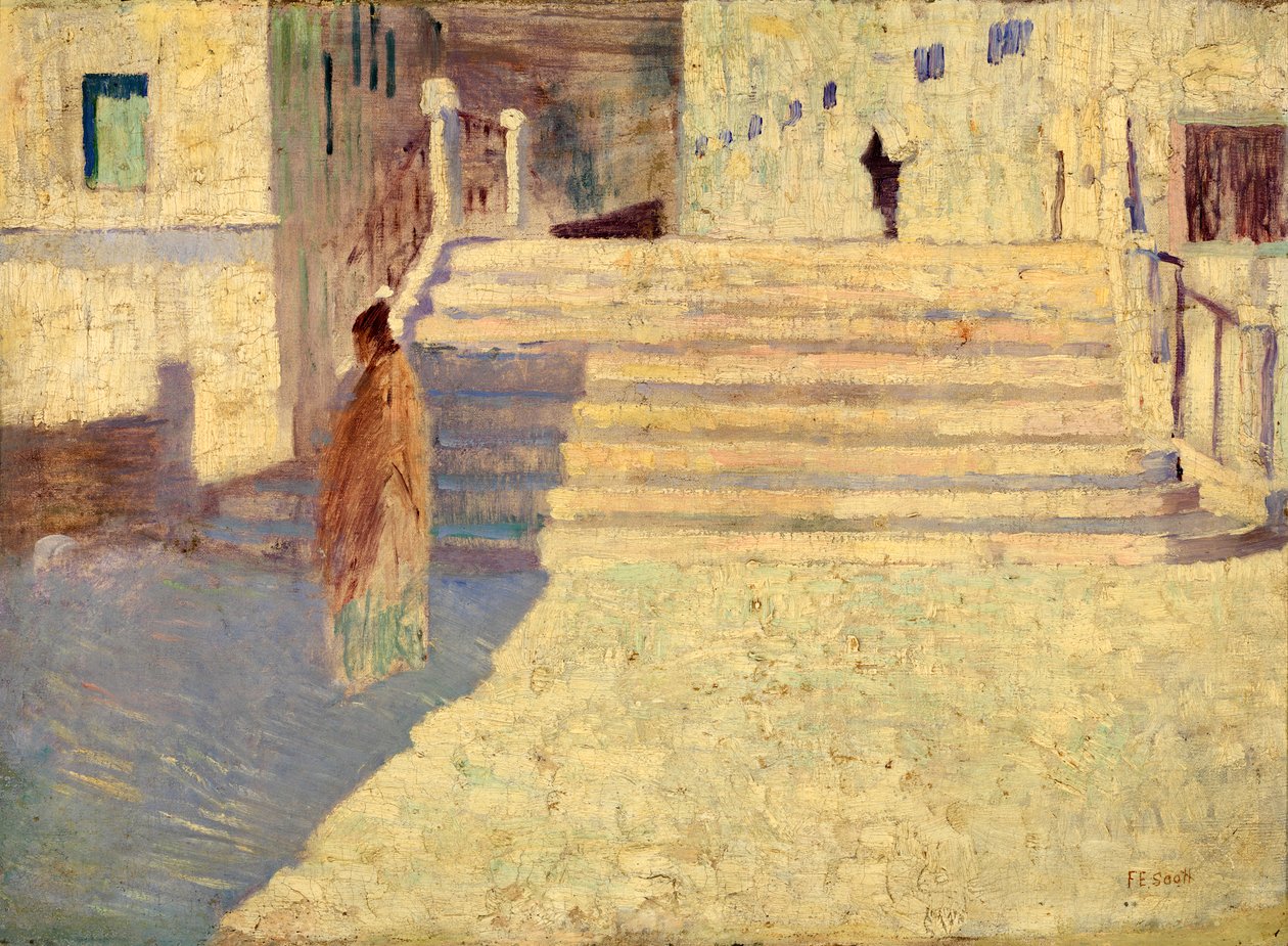 Ženy u schodů č.p. II, n.d. od Frank Edwin Scott