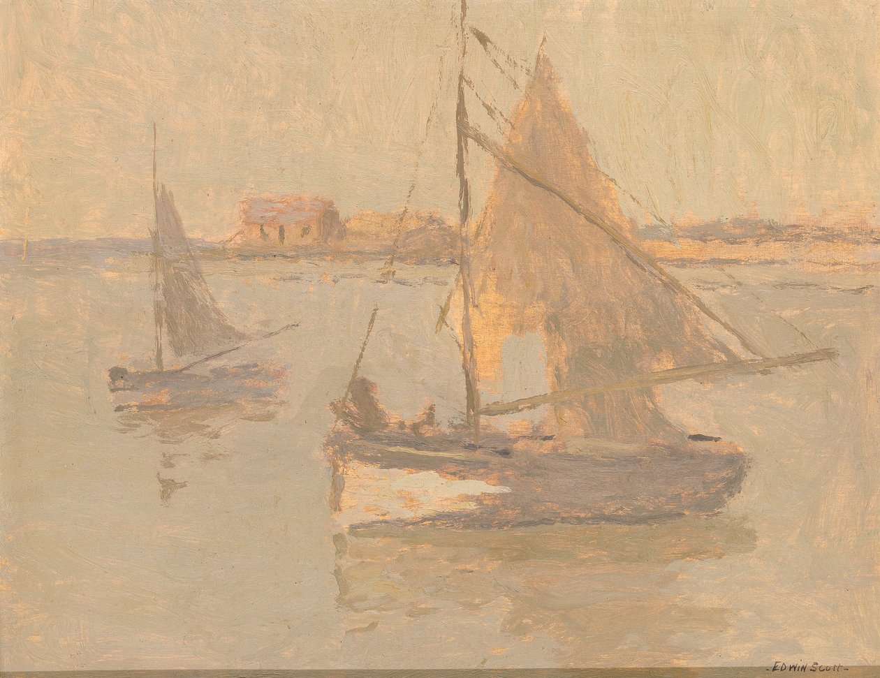 Honfleur Rybářské lodě č. 1, n.d. od Frank Edwin Scott