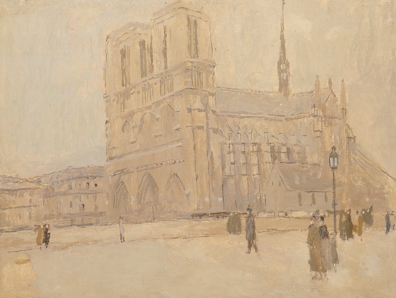 Notre Dame v zimě od Frank Edwin Scott