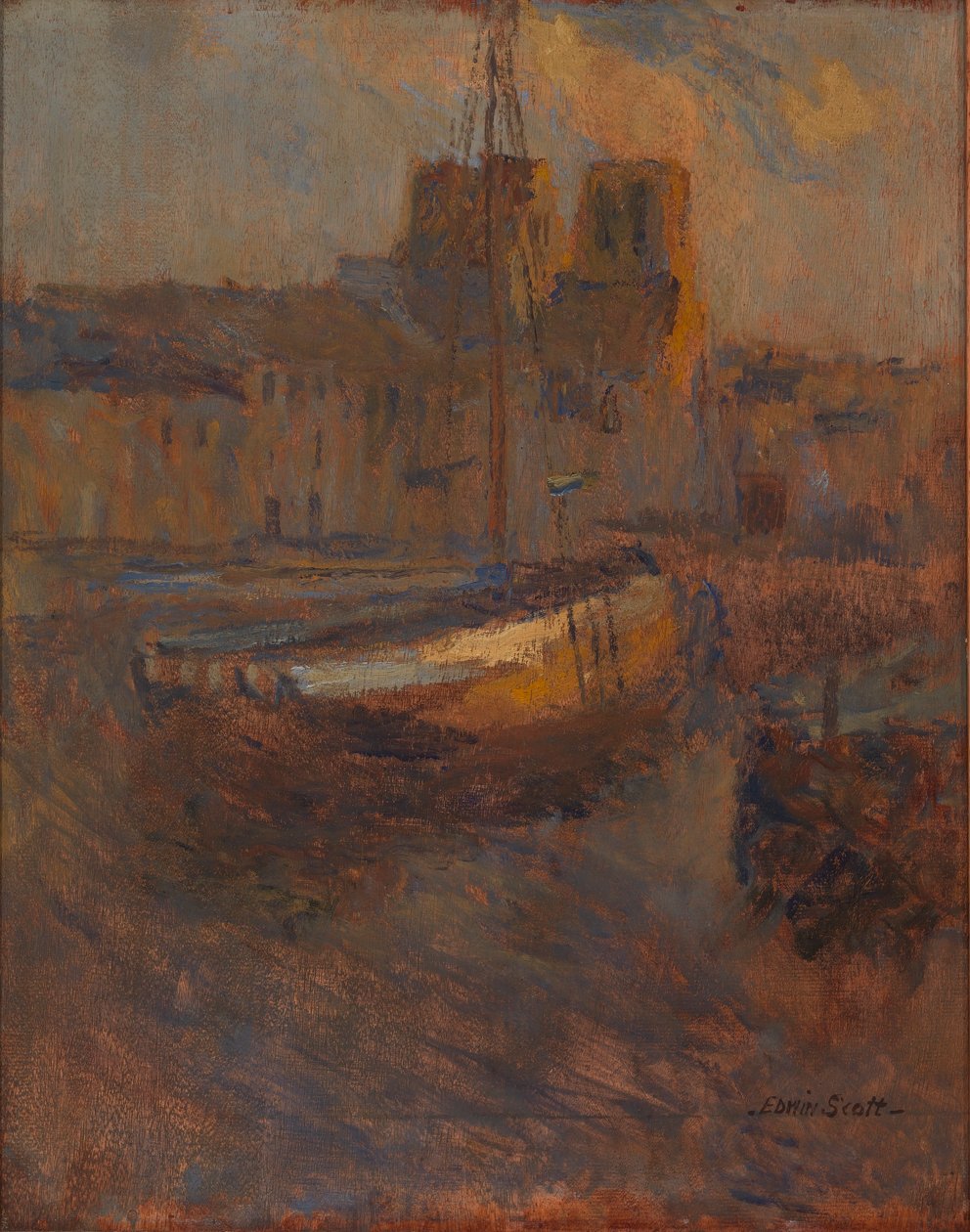 Lodě na kotvách, Cherbourg č. II od Frank Edwin Scott