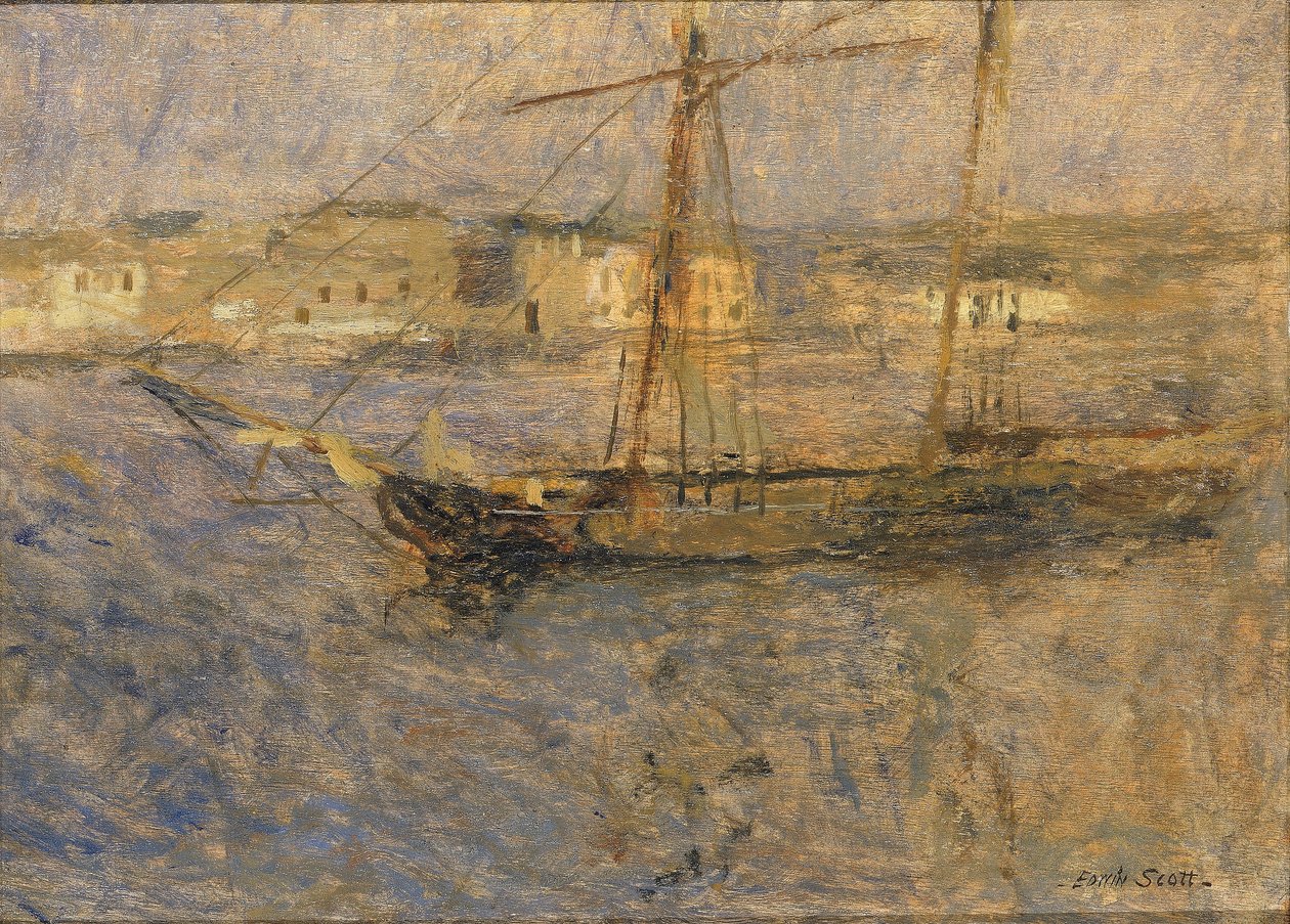 Lodě na kotvách, Cherbourg č. I od Frank Edwin Scott