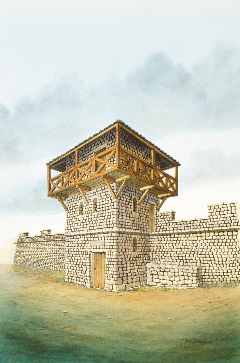 Hadriánův val: Bruntonova věž, 2. století, 1990-2010 od Frank Gardiner