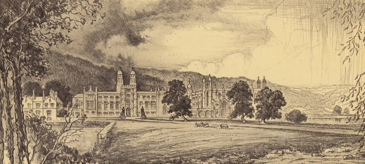 Stonyhurst College (litografie) od Frank Greenwood