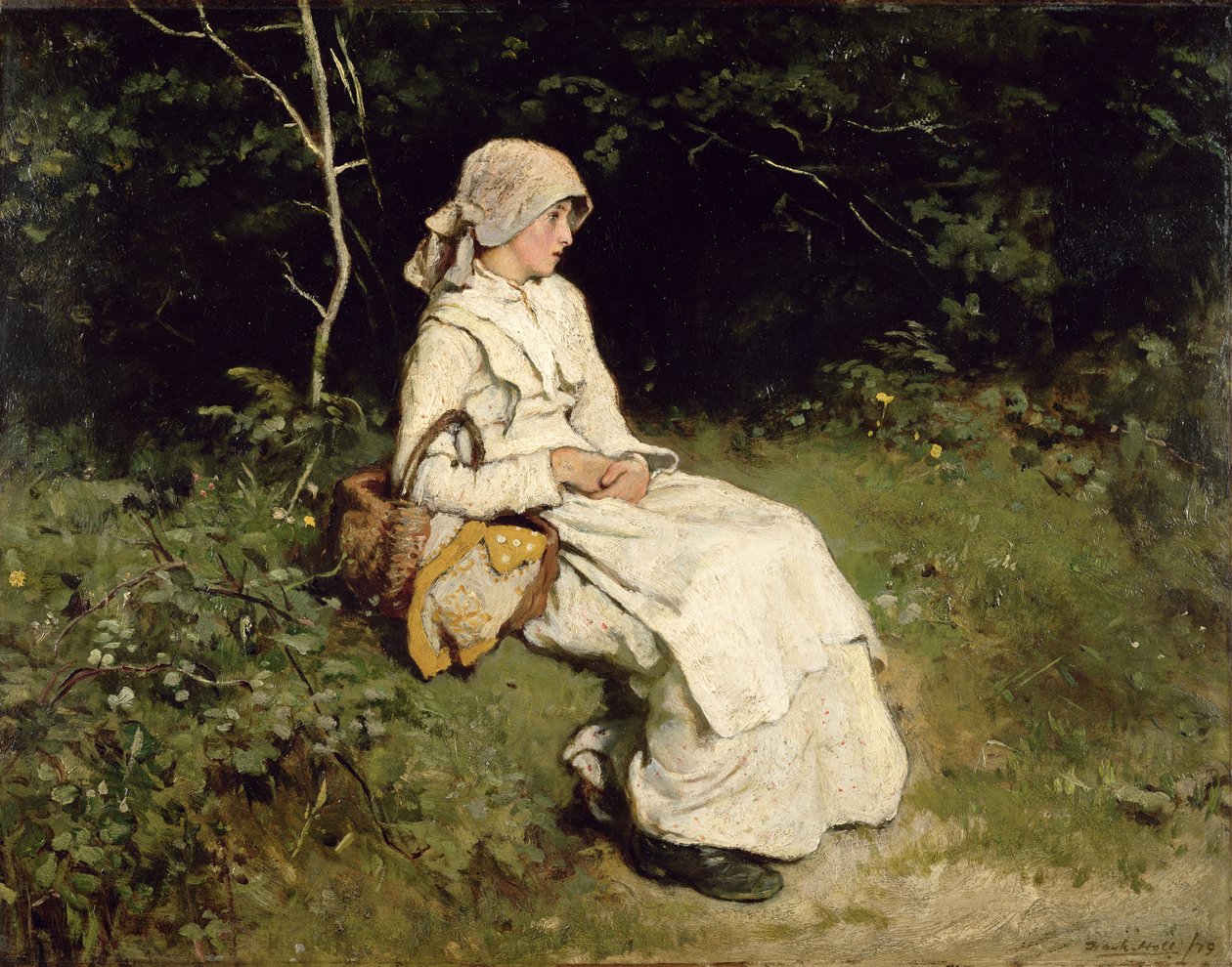Odpočinek u cesty, 1879 od Frank Holl