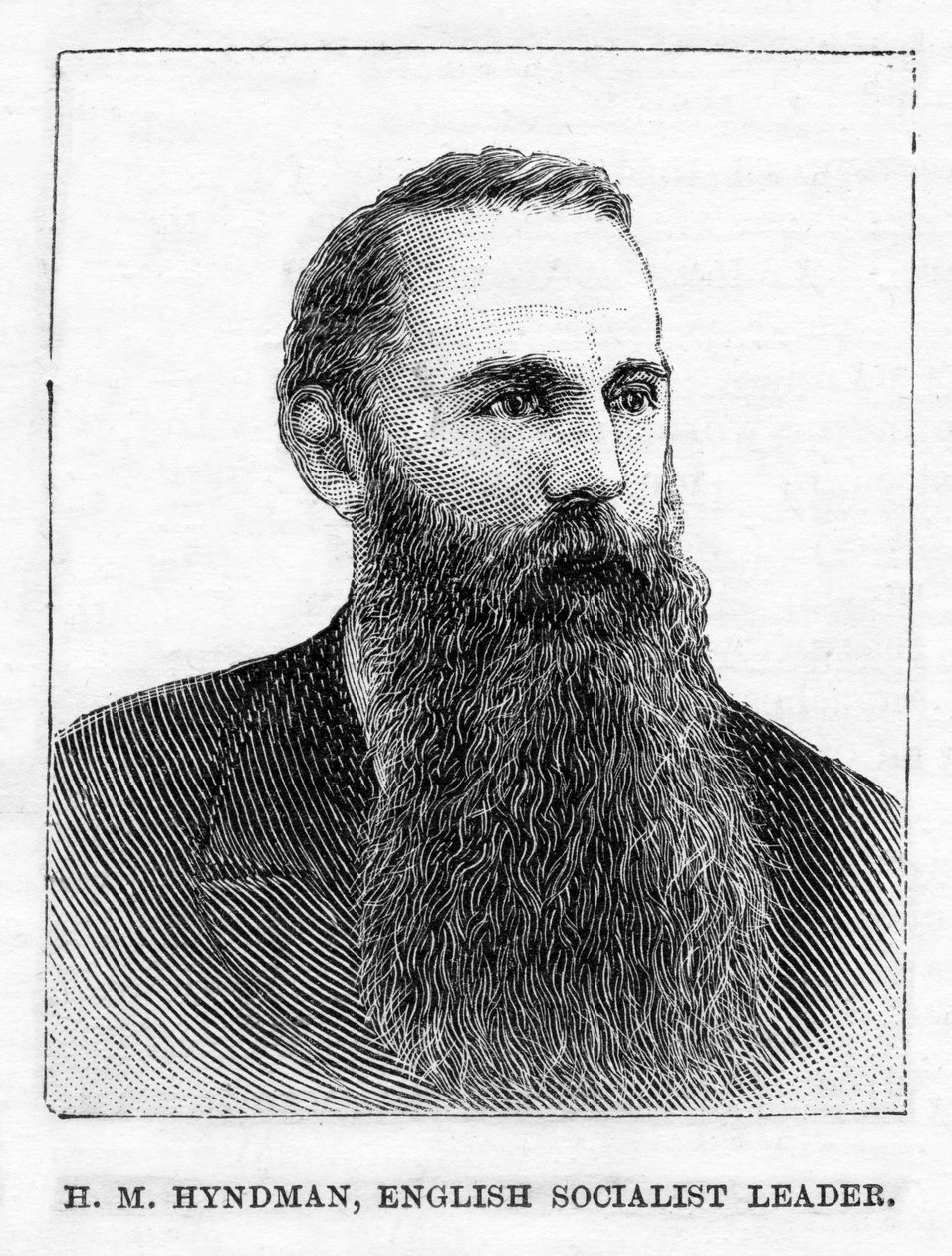 H.M. Hyndman, zakladatel první britské socialistické politické strany, ilustrace z 