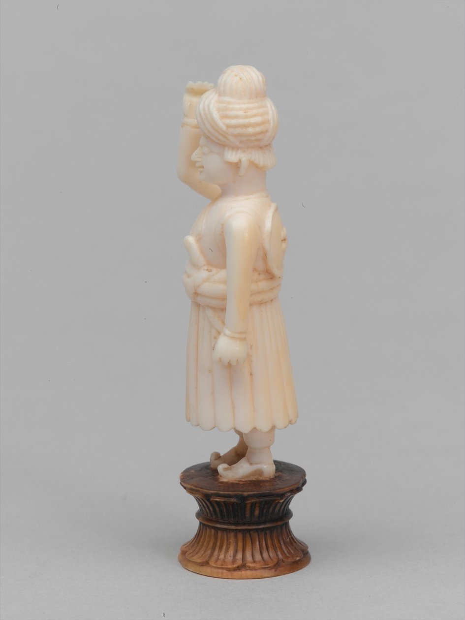 Černý pěšec, šachová figurka, Indie, cca 1820 od Frank Mason Good