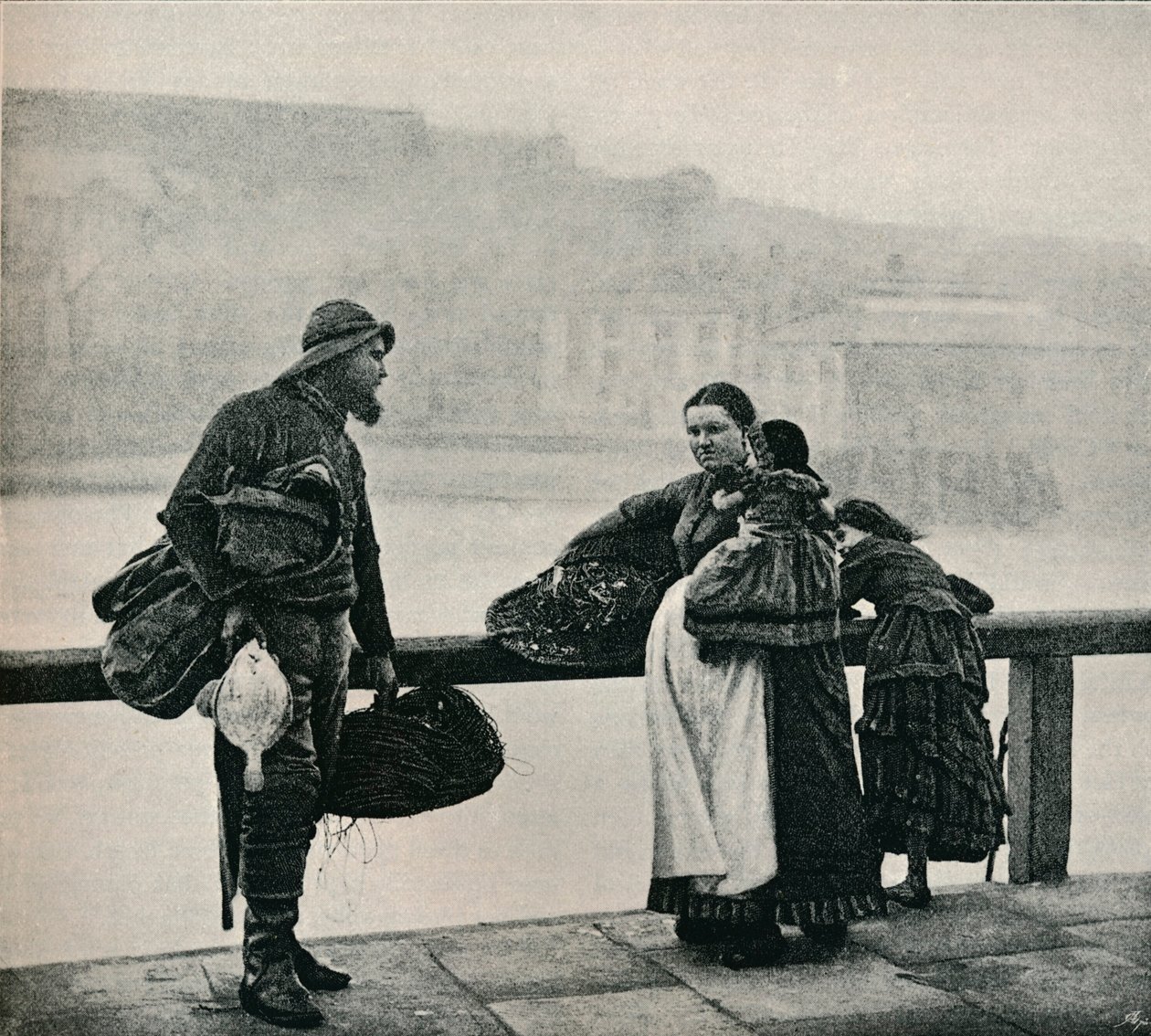 Fisher people, Whitby, c1890 od Frank Meadow Sutcliffe