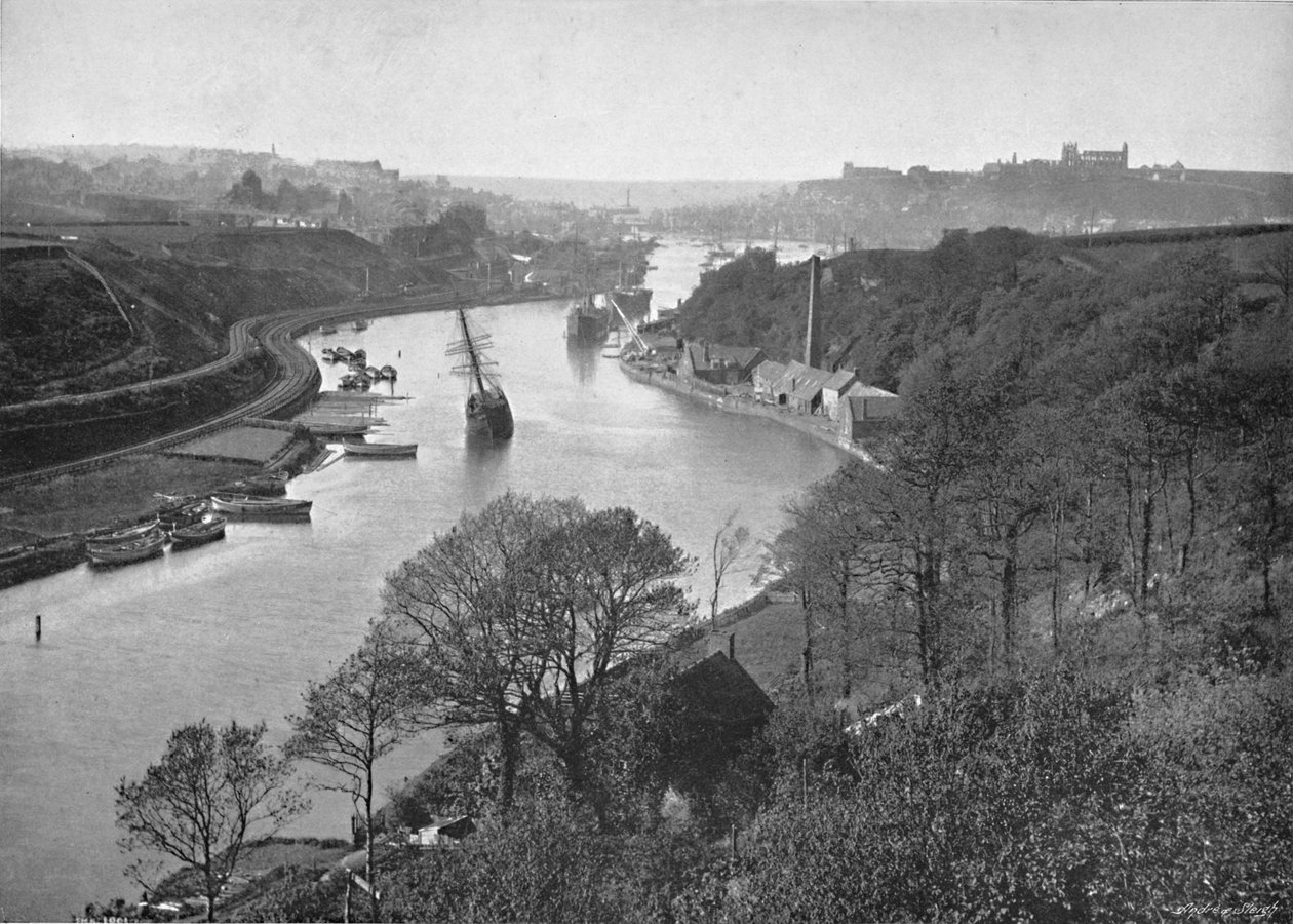 Whitby, z Larpool, c1896 od Frank Meadow Sutcliffe