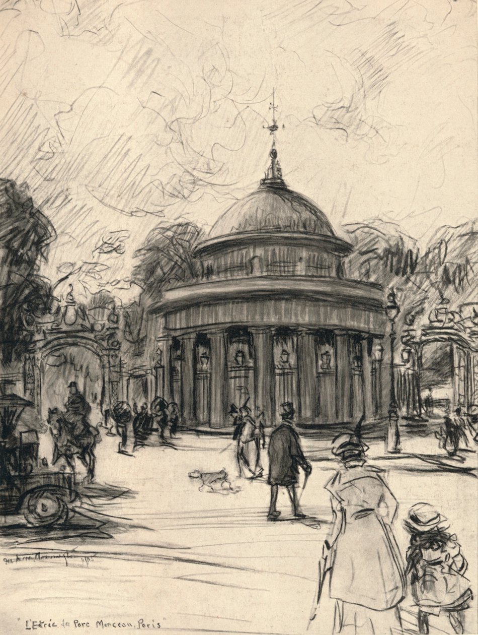 Vchod do parku Monceau, 1915 od Frank Milton Armington