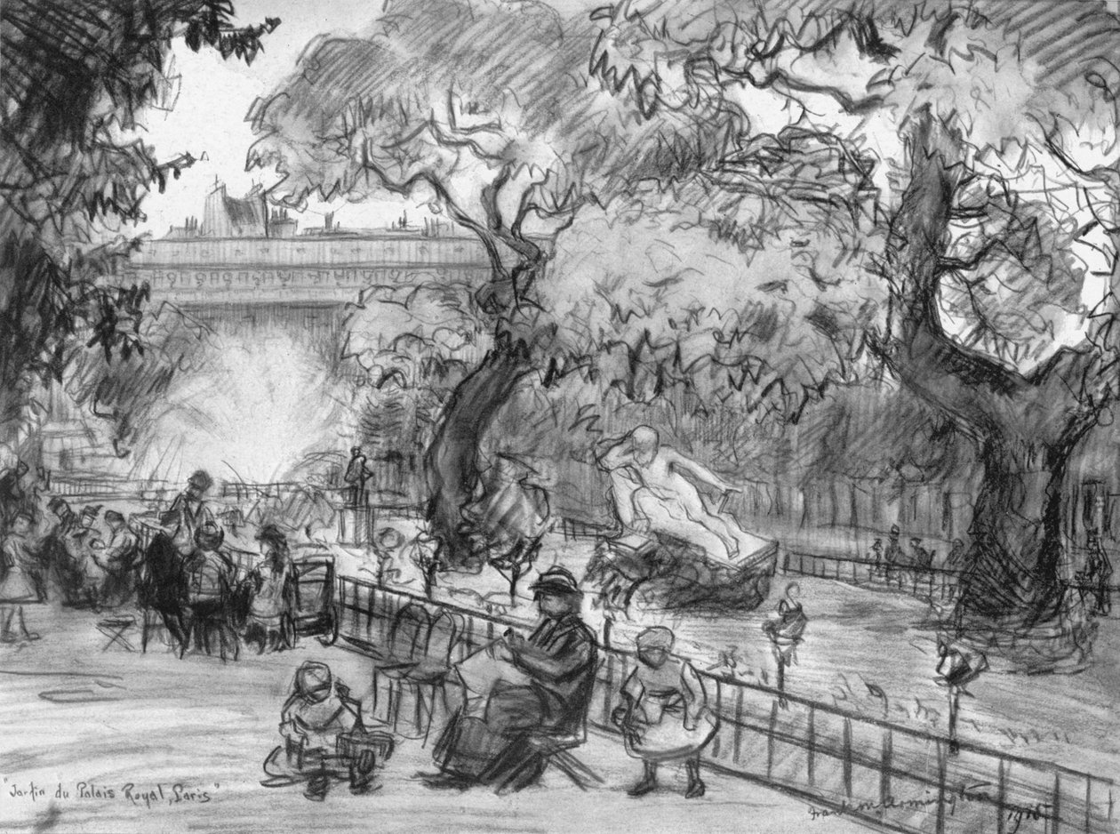 Zahrada Palais-Royal, 1915 od Frank Milton Armington