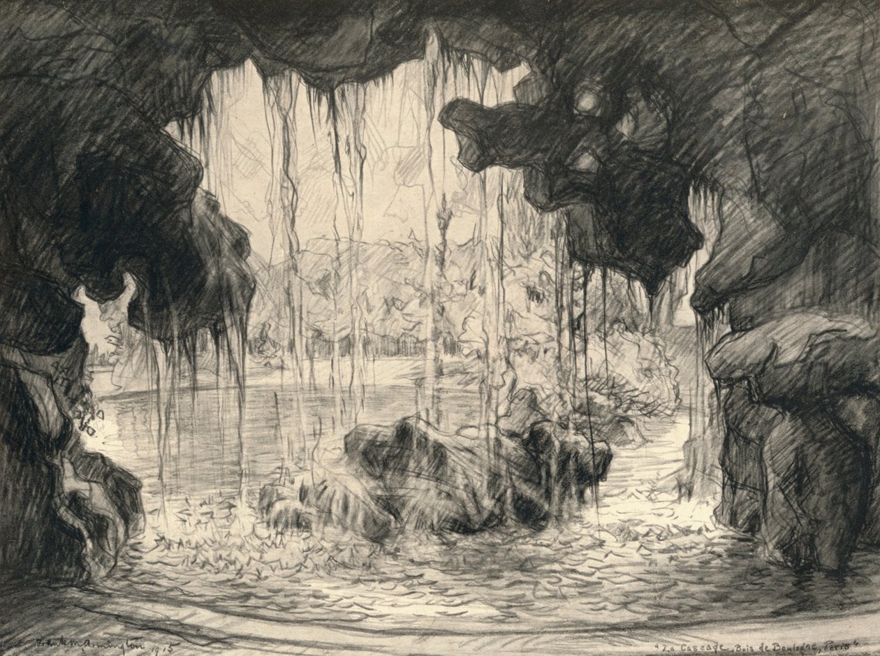 Velká kaskáda, Bois de Boulogne, 1915 od Frank Milton Armington